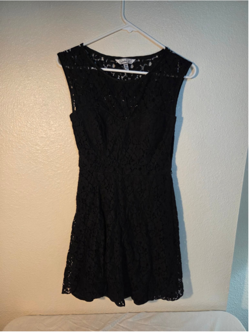 Speechless Women’s M Black Lace Fit & Flare Dress Lined Sleeveless